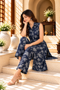Black Floral Vine Cord Set