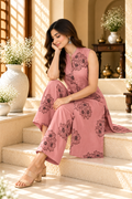 Dusty Pink Floral Design Cord Set