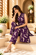 Purple Abstract Design Cord Set
