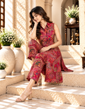 Pink Multicolour Paisley Printed Cord Set