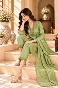 Pista Green Floral Embroidered Vatican Kurta Set